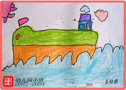 幼儿园小班儿童绘画作品集_颜色卡片 - 宝宝吧