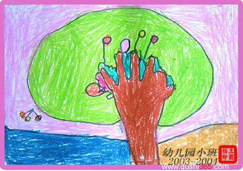 幼儿园小班绘画作品集（二）_颜色卡片 - 宝宝吧