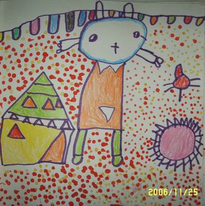 幼儿园中班儿童绘画作品集(二)